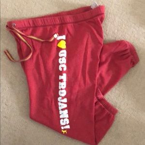 Pink USC Drawstring Capri size Large